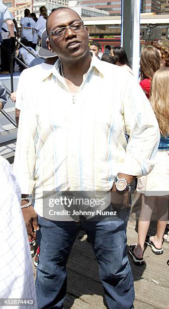 Randy Jackson during Randy Jackson Hosts Sing The Oreo and Milk Jingle Contest at South Street Seaport in New York City, New York, United States.