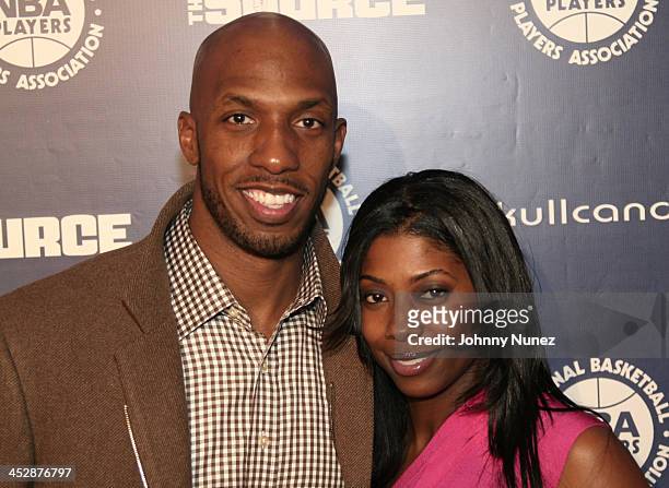 Chauncey Billups and wife Piper Riley attend the NBA Players Association All-Star Gala on February 13, 2010 in Dallas, Texas.