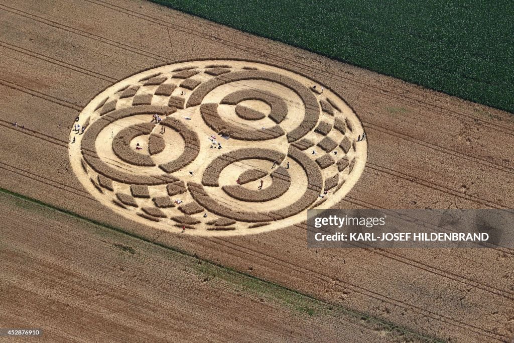 GERMANY-AGRICULTURE-CORNFIELD-CROP CIRCLE