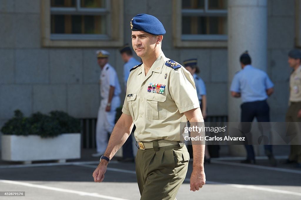 King Felipe of Spain Visits the National Defence Staff