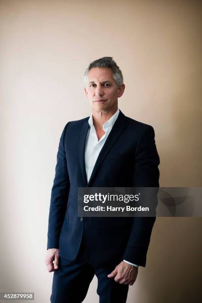 Tv presenter and former professional footballer Gary Lineker is photographed for the Guardian on May 14, 2014 in London, England.