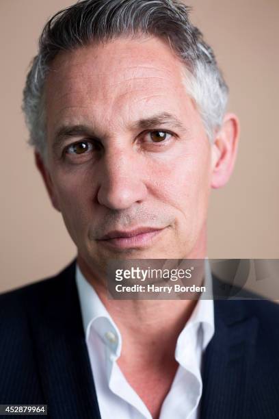 Tv presenter and former professional footballer Gary Lineker is photographed for the Guardian on May 14, 2014 in London, England.