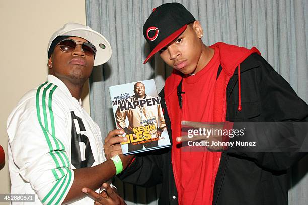 Ne-Yo and Chris Brown during Kevin Liles Celebrates the Release of His Book Make It Happen: The Hip-Hop Guide To Success at Firmenich in New York,...