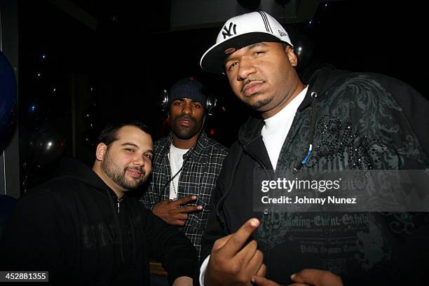Sol, DJ Clue and DJ Suss One of Power 105.1 FM during Ciroc Presents Melyssa Ford Birthday Party - November 6, 2006 at Stereo in New York City, New...