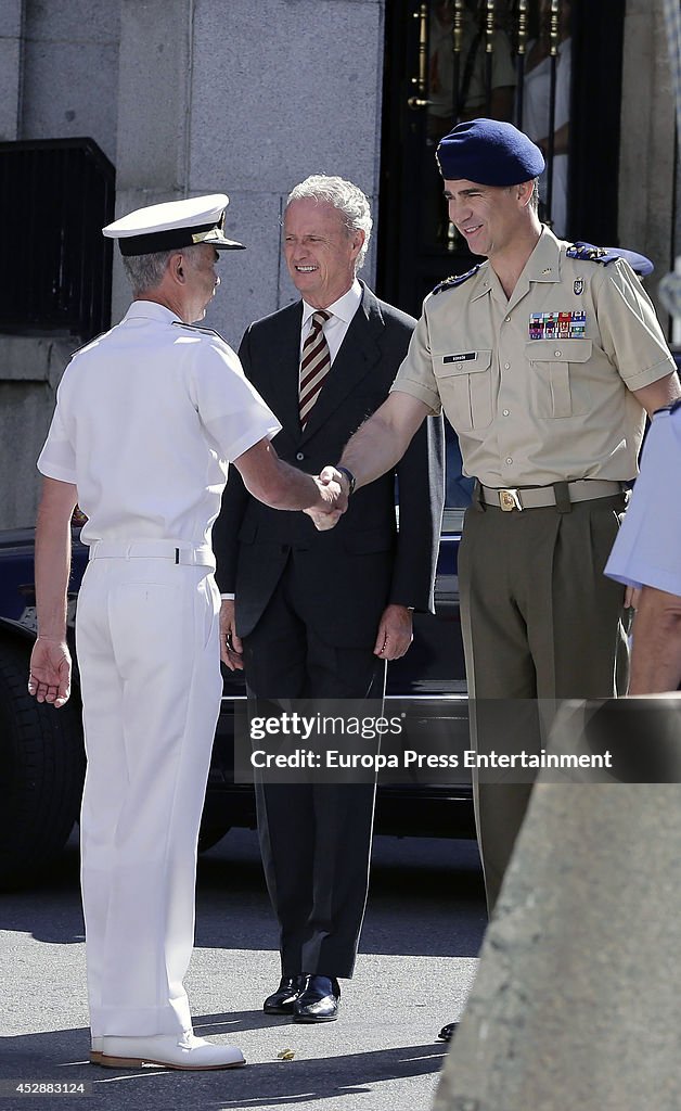 King Felipe VI Of Spain Attends Defense State