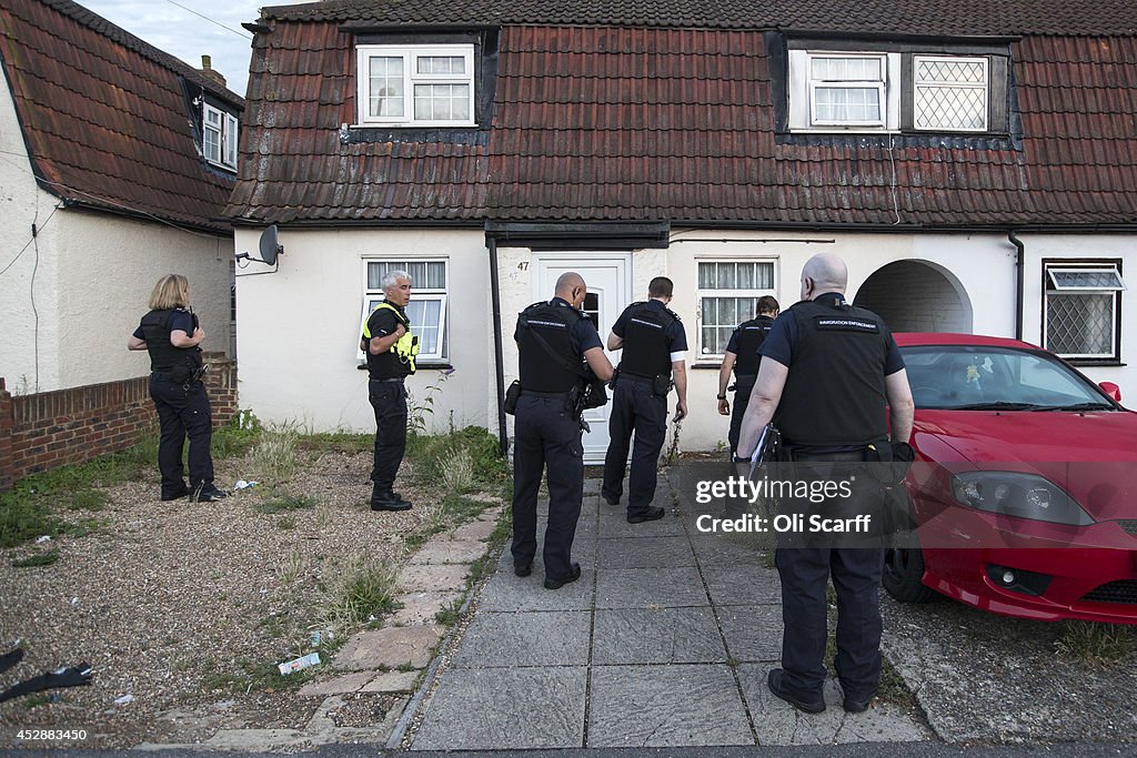 Prime Minister David Cameron and Home Secretary Theresa May Visit Slough