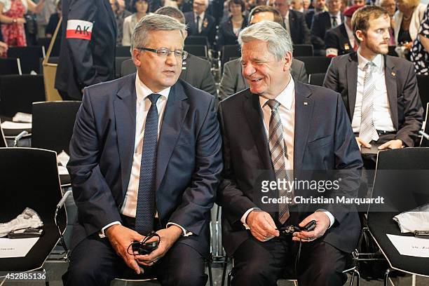 President of Polish Republic Bronislaw Komorowski and German President Joachim Gauck attend the 'Der Warschauer Aufstad 1944 - The Warsaw Uprising'...