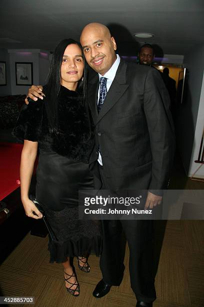 Desiree Perez and OG Juan during Jay-Z Celebrates the One-Year Anniversary of the 40/40 Club at 40 / 40 in Atlantic City, New Jersey, United States.