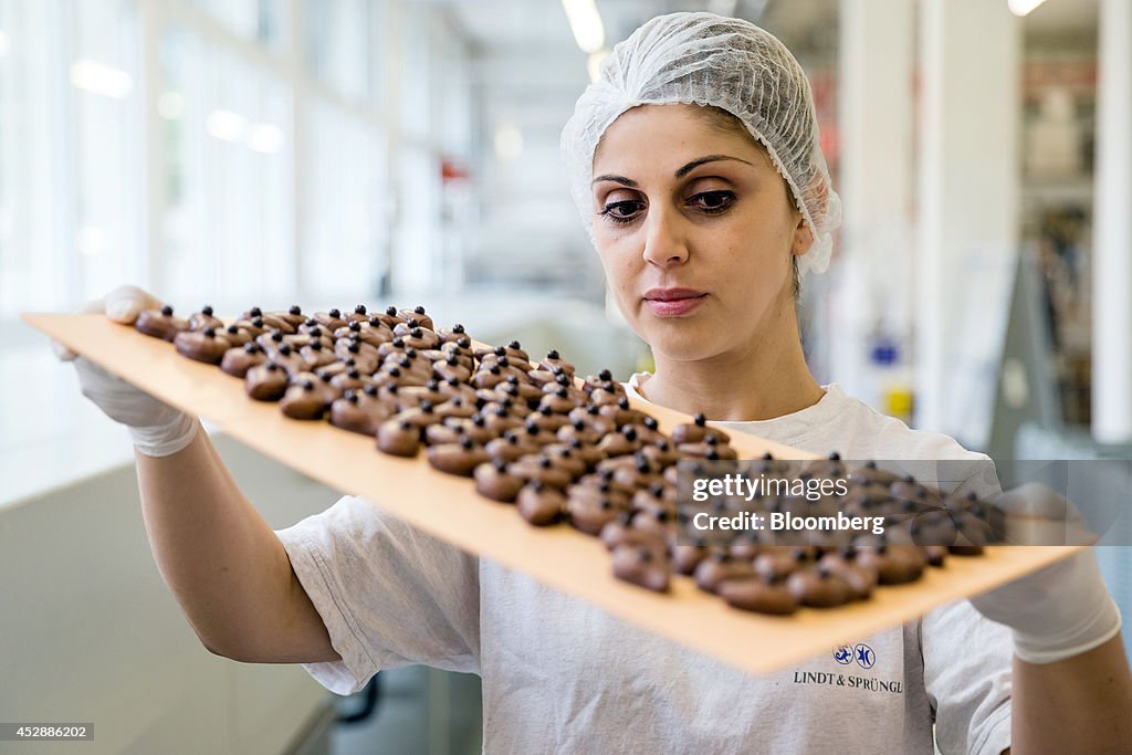 Chocolate Confectionary Manufacture At The Lindt &Spruengli AG Factory