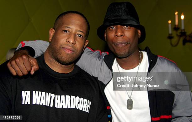 DJPremiere and Talib Kweli during VIBE Premieres Talib Kweli's Album Release at Eugene in New York City, New York, United States.