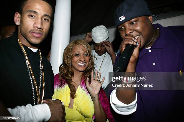 Dahntay Jones of the Memphis Grizzlies, La La Vasquez of MTV, Carmelo Anthony and Jadakiss