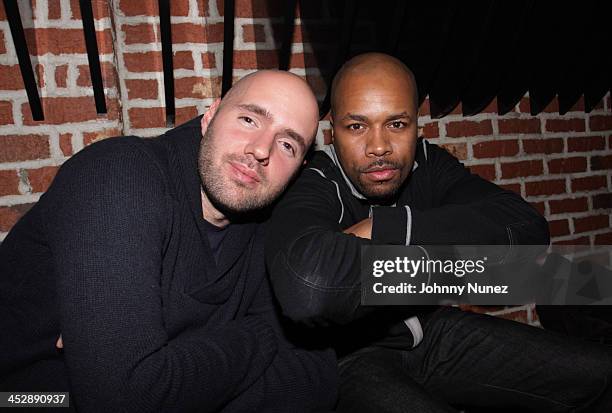 Mick Boogie and DJ D-Nice attend the 2010 JRose It's Not My Birthday party at Juliet on March 3, 2010 in New York City.