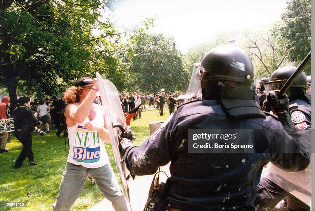 Riot at Queen's Park Anti-poverty march erupts in violence.