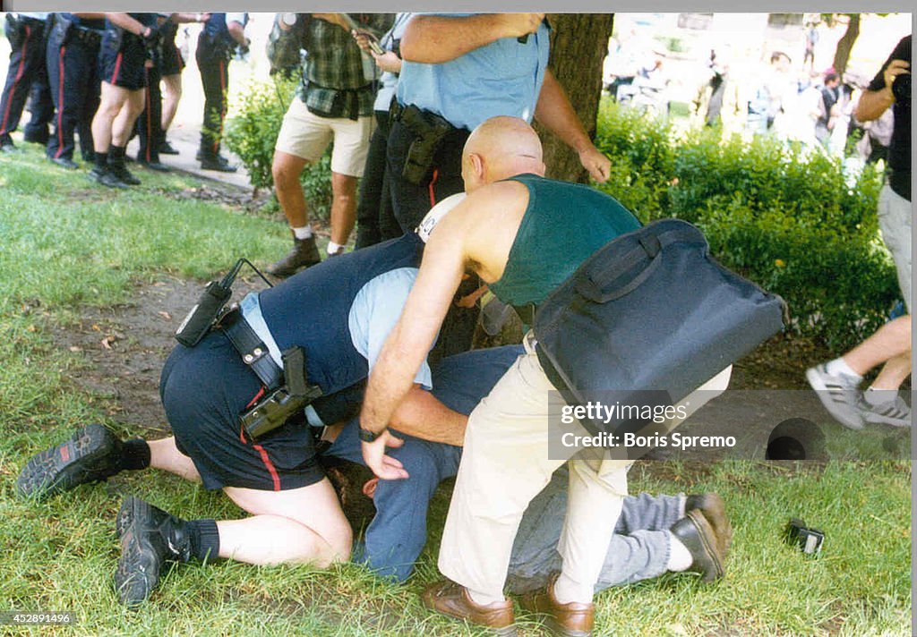 Riot at Queen's Park Anti-poverty march erupts in violence.