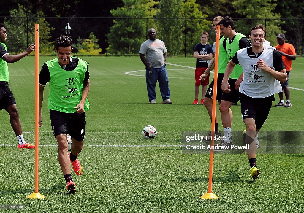 Liverpool FC Training Session At Princeton University