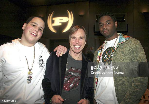 Rich Hilfiger,Tommy Hilfiger and MJ during Phat Farm Party for Magic 06 - February 22, 2006 at Palm Hotel Hard wood Suite in Las Vegas, Nerevada,...