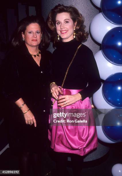 Public relations Anne Keating and Lauren "Cindy" Roncetti attend Rod Stewart in Concert: "Vagabond Heart" Tour on January 27, 1992 at Madison Square...