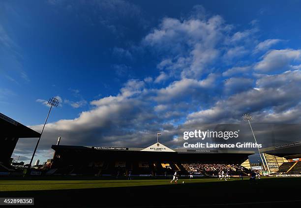 General view of play during the Pre Season Friendly match between Notts County and Birmingham City at Meadow Lane on July 29, 2014 in Nottingham,...