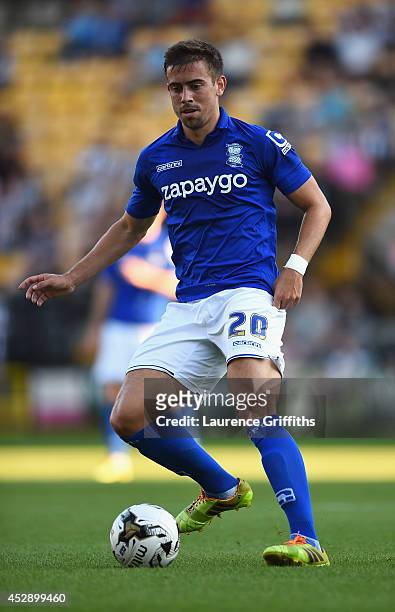 Oliver Lee of Birmingham City in action during the Pre Season Friendly match between Notts County and Birmingham City at Meadow Lane on July 29, 2014...