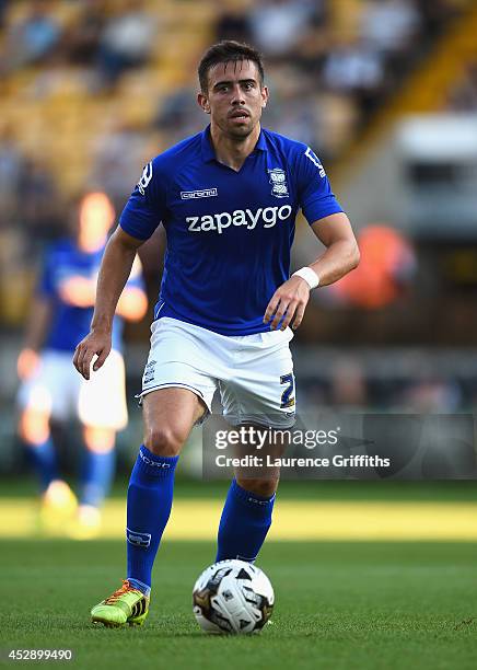 Oliver Lee of Birmingham City in action during the Pre Season Friendly match between Notts County and Birmingham City at Meadow Lane on July 29, 2014...