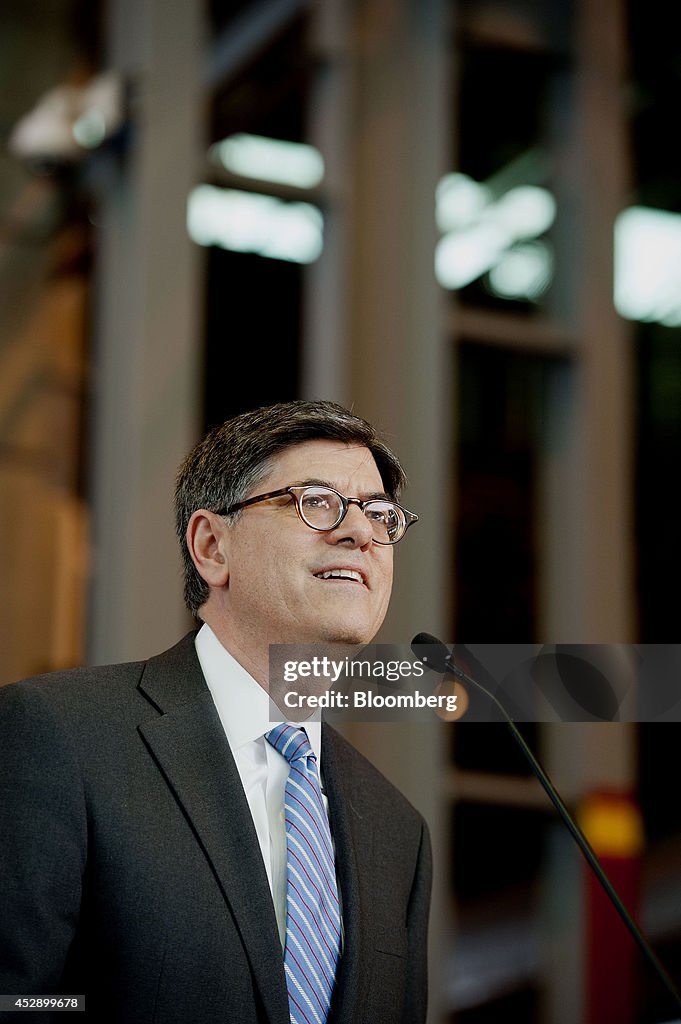 Treasury Secretary Jacob Lew Tours Alcoa's Davenport Works Facility