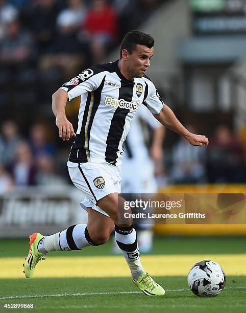 Zeli Ismail of Notts County in action during the Pre Season Friendly match between Notts County and Birmingham City at Meadow Lane on July 29, 2014...