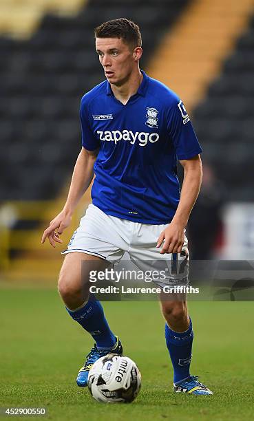 Callum Reilly of Birmingham City in action during the Pre Season Friendly match between Notts County and Birmingham City at Meadow Lane on July 29,...