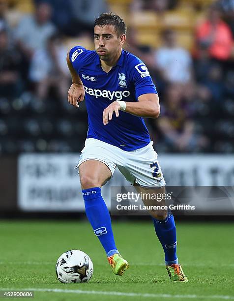 Oliver Lee of Birmingham City in action during the Pre Season Friendly match between Notts County and Birmingham City at Meadow Lane on July 29, 2014...