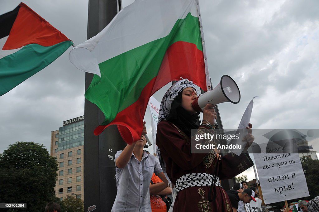 Palestinians in Bulgaria protest Israeli attacks on Gaza