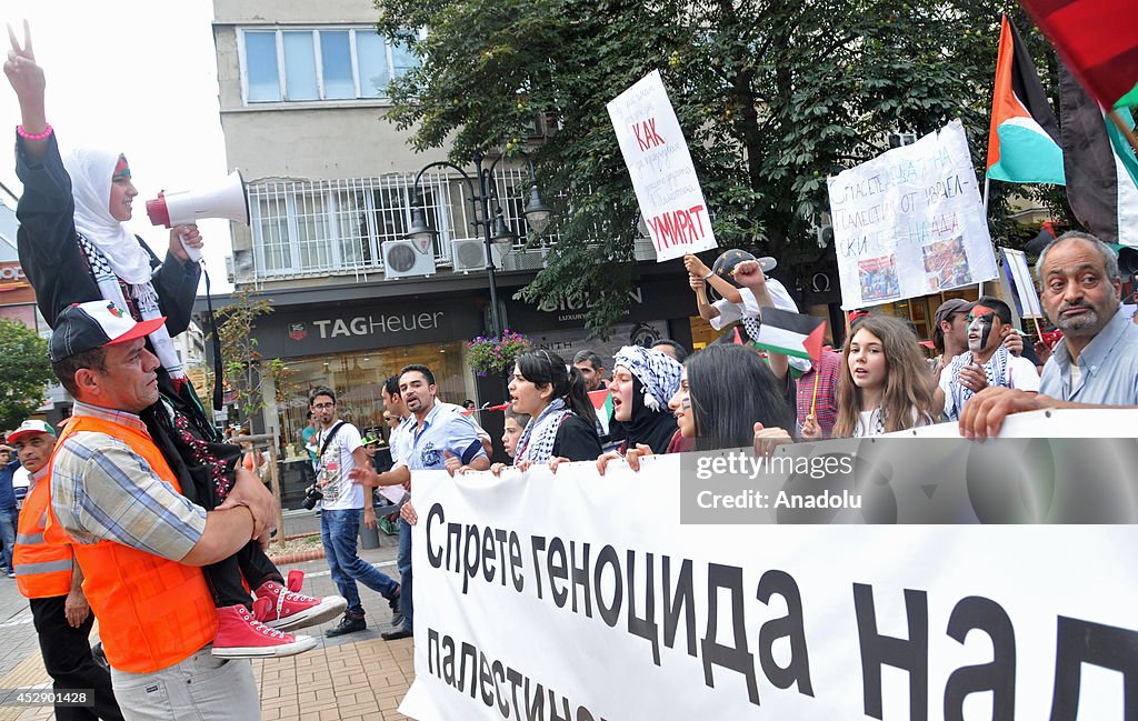 Palestinians in Bulgaria protest Israeli attacks on Gaza