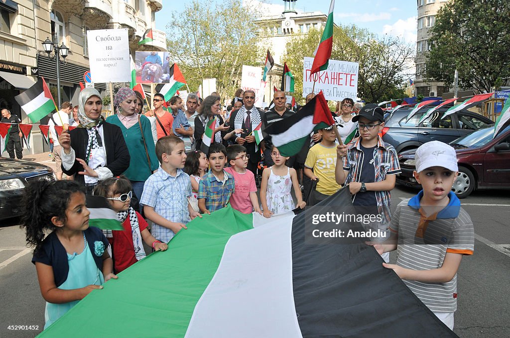 Palestinians in Bulgaria protest Israeli attacks on Gaza