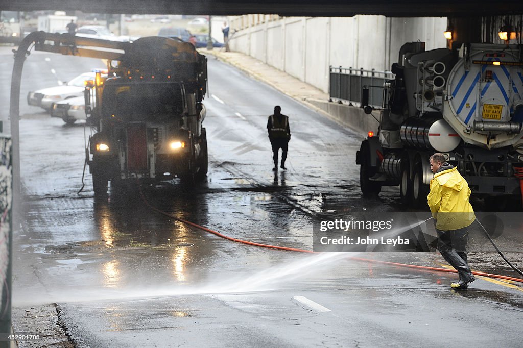 Flooded underpass at 38th and Kalamath