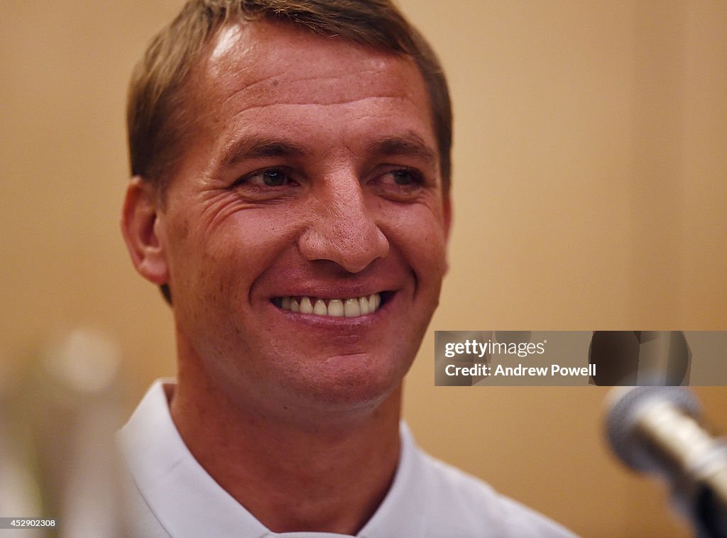Brendan Rodgers And Kolo Toure Hold Liverpool FC Press Conference In New York City