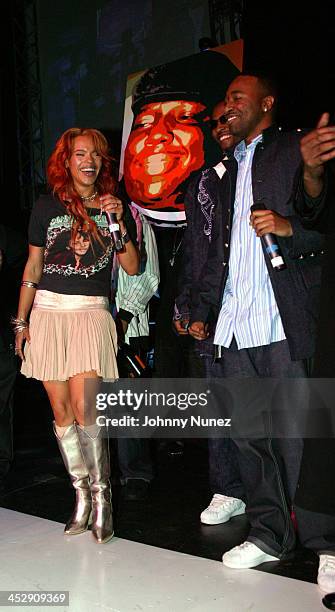 Faith Evans and 112 during Power 105 FM's 3rd Anniversary Party Celebrating Notorious B.I.G. At Exit in New York City, New York, United States.