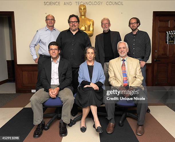 Uri Hasson, Jon Favreau, Walter Murch, Tim J. Smith, Jeffrey M. Zacks, Talma Hendler and James Cutting attend The Academy Probes "Movies In Your...