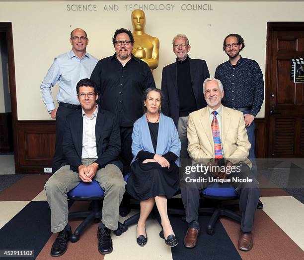 Uri Hasson, Jon Favreau, Walter Murch, Tim J. Smith, Jeffrey M. Zacks, Talma Hendler and James Cutting attend The Academy Probes "Movies In Your...