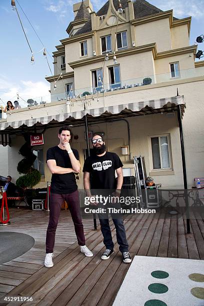 Ryan Merchant and Sebu Simonian of Capital Cities attend the ALT 98.7FM penthouse party concert series at The Historic Hollywood Tower on July 29,...