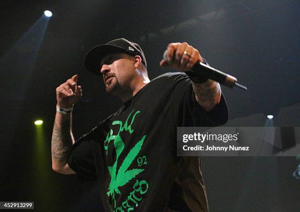 Rapper B-Real of Cypress Hill performs at the Nokia Theatre on October 30, 2009 in New York City.