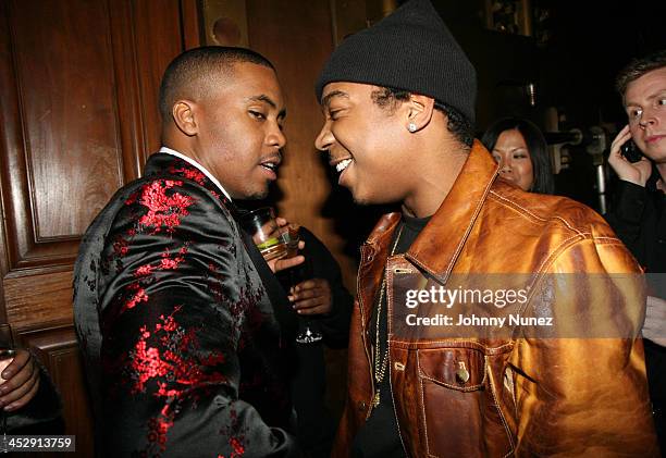 Nas and Ja Rule during Nas Celebrates His New Album Hip Hop is Dead At His Black & White Ball - December 18, 2006 at Capital in New York City, New...