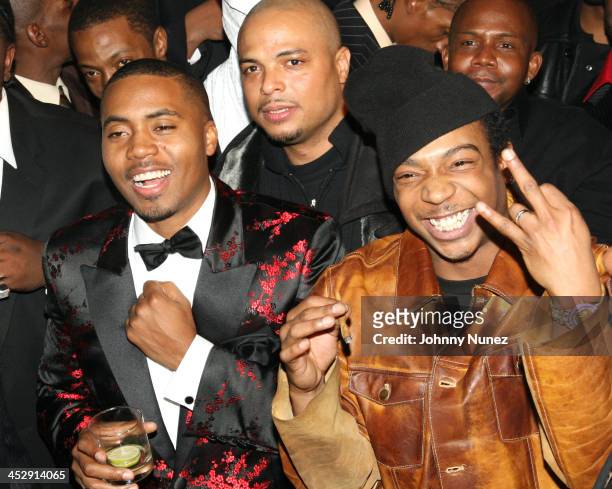 Nas and Ja Rule during Nas Celebrates His New Album Hip Hop is Dead At His Black & White Ball - December 18, 2006 at Capital in New York City, New...