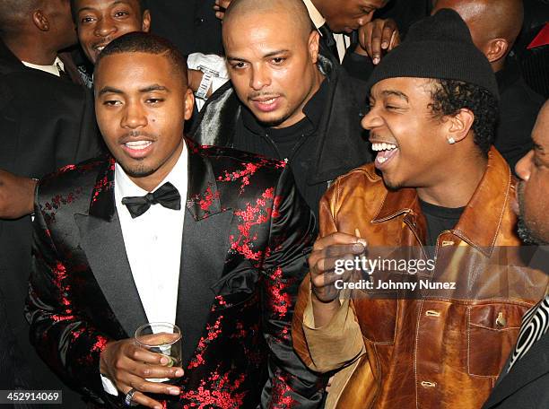 Nas and Ja Rule during Nas Celebrates His New Album Hip Hop is Dead At His Black & White Ball - December 18, 2006 at Capital in New York City, New...