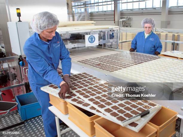 New manufacturing plant for the Leipniz chocolate shortbread, Butterkeks at Bahlsen GmbH & Co KG on April 19 in Berlin, Germany.