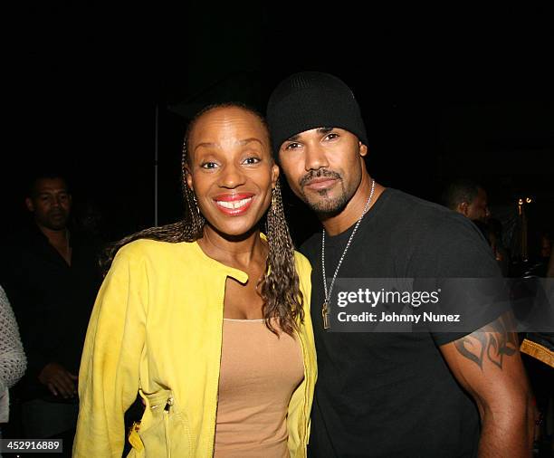 Susan L. Taylor and Shemar Moore during Coca Cola Presents the 2006 Essence Music Festival - Day 3 at Reliant Park in Houston, Texas, United States.