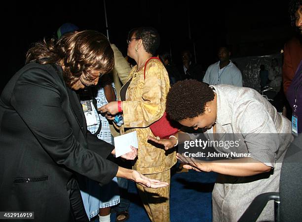 Jennifer Holliday and Jill Scott during Coca Cola Presents the 2006 Essence Music Festival - Day 3 at Reliant Park in Houston, Texas, United States.