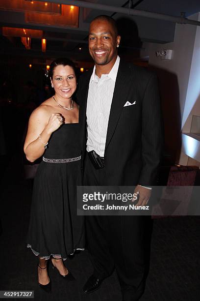 Maureen Shay and Michael Boley attend Rafaello & Co. Jewelers The Blackout Collection launch at Pranna Restaurant on November 9, 2009 in New York...