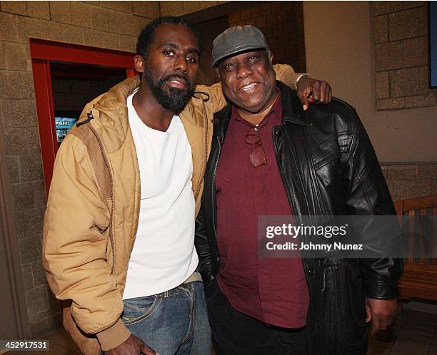 Gano Grills and Amiri Baraka attend the New Federal Theatre's presentation of Salaam, Huey Newton, Salaam at the Henry Street Settlement's Abrons...