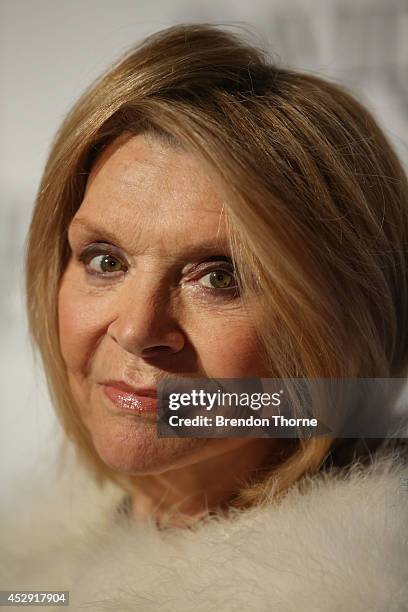 Carla Zampatti arrives at the David Jones Spring/Summer 2014 Collection Launch at David Jones Elizabeth Street Store on July 30, 2014 in Sydney,...