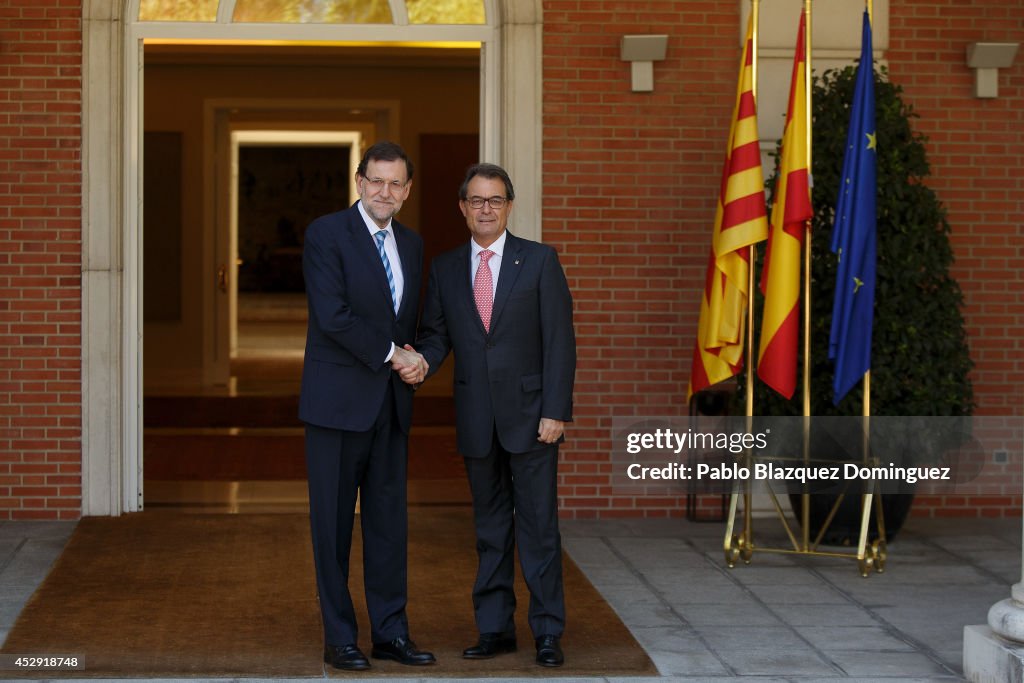 Spanish Prime Minister Meets Catalan Independence Leader