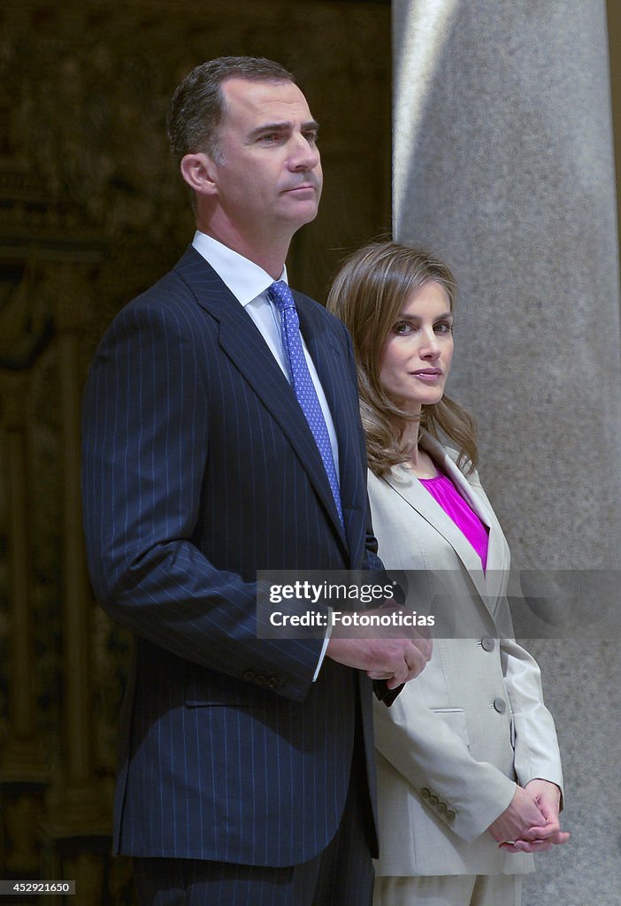 Spanish Royals Host Reception At El Pardo Palace
