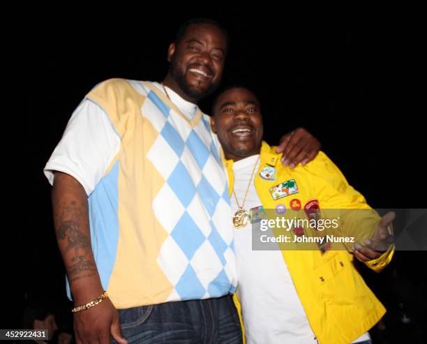 Actors Grizz Chapman and Tracy Morgan attend the Death At A Funeral Los Angeles Premiere at Pacific's Cinerama Dome on April 12, 2010 in Hollywood,...